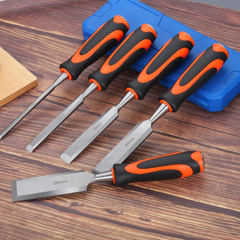 Wood Chisel 1/2" CR-V Steel Beveled Edge Blade Wood Woodworking Tools