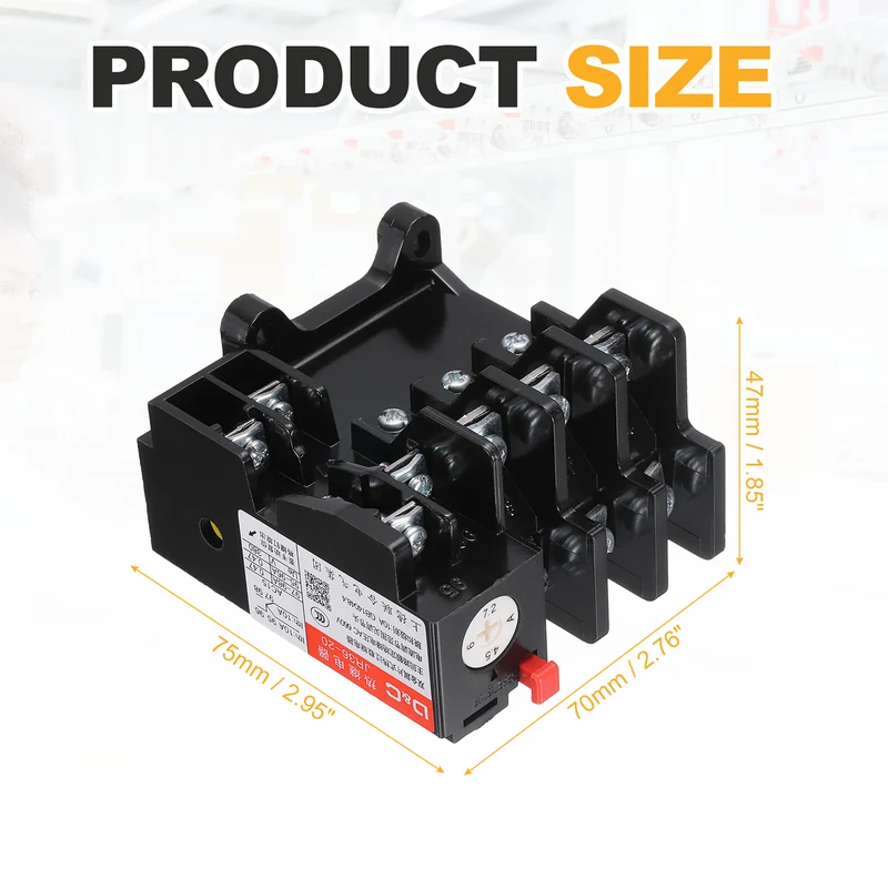 JR36-20 1NO 1NC AC220V/380V 4.5-7.2A Range Electric Thermal Overload Relay