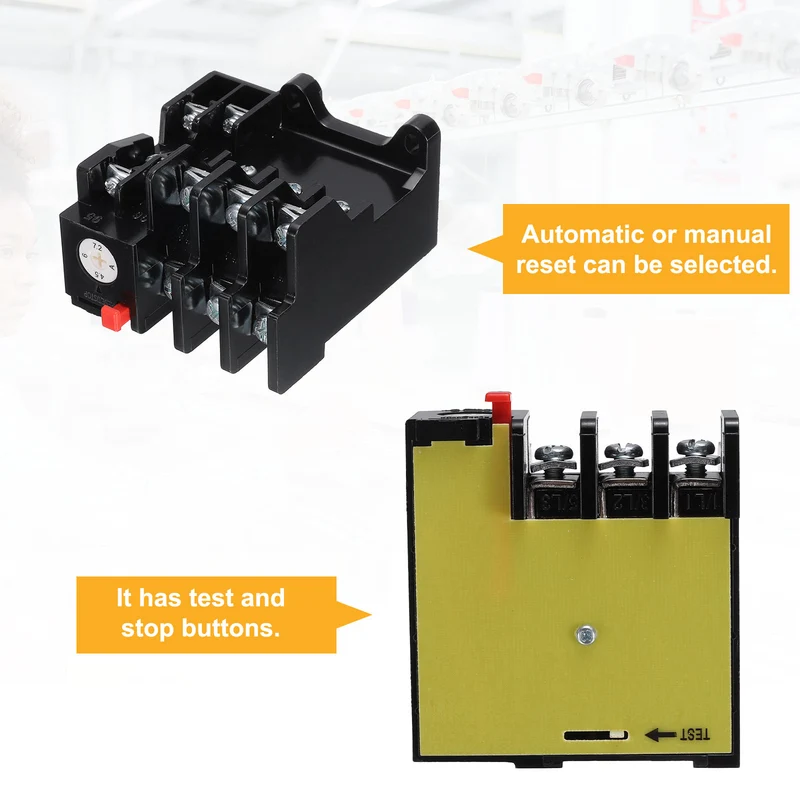 JR36-20 1NO 1NC AC220V/380V 4.5-7.2A Range Electric Thermal Overload Relay