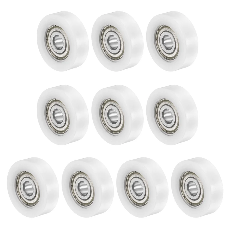 5x22x7mm Ball Bearing Guide Pulley Roller, 10PCS Nylon Round Wheel 625ZZ