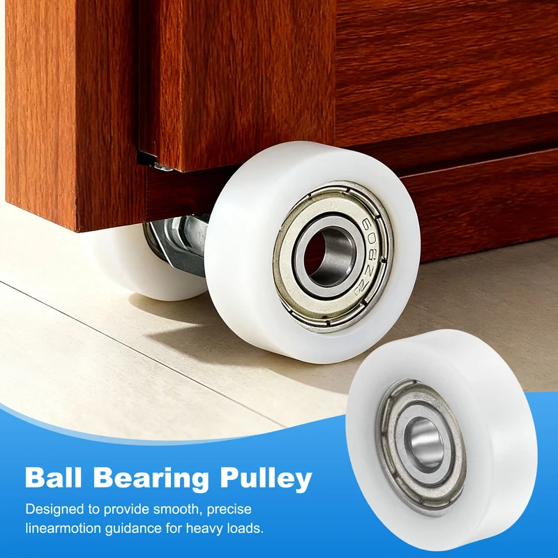 5x22x7mm Ball Bearing Guide Pulley Roller, 10PCS Nylon Round Wheel 625ZZ