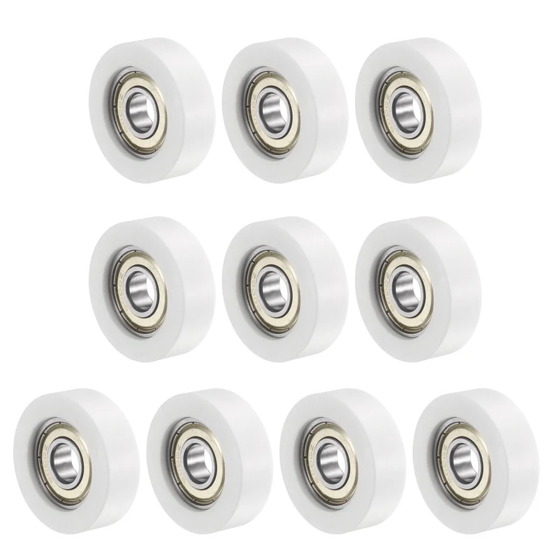 10x38x12mm Ball Bearing Guide Pulley Roller, 10PCS Nylon Round Wheel 6000ZZ
