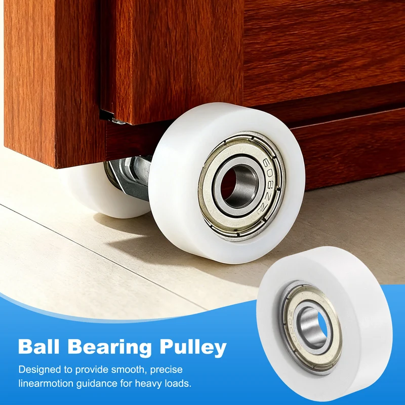 10x38x12mm Ball Bearing Guide Pulley Roller, 10PCS Nylon Round Wheel 6000ZZ