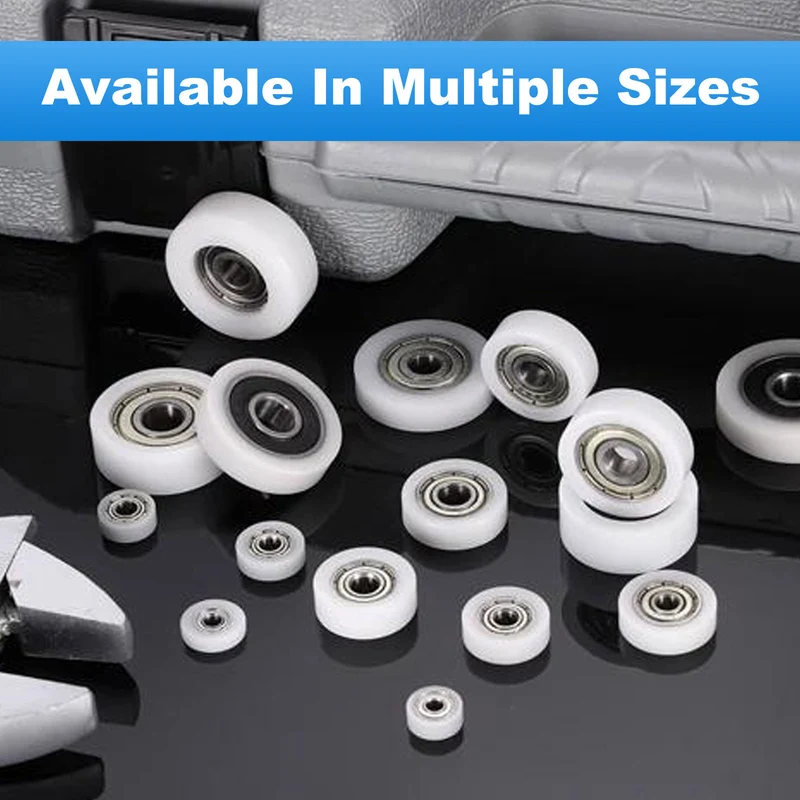 8x26x11mm Ball Bearing Guide Pulley Roller, 4PCS Nylon Round Wheel 608RS