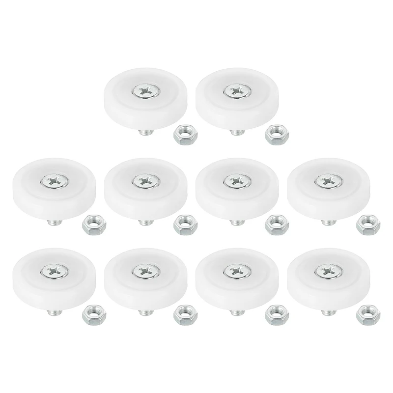 10Pack 29mm Drawer Rollers Plastic Drawer Pulley Bearing Small Pulley with Nuts