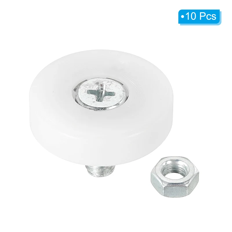 10Pack 26mm Drawer Rollers Plastic Drawer Pulley Bearing Small Pulley with Nuts