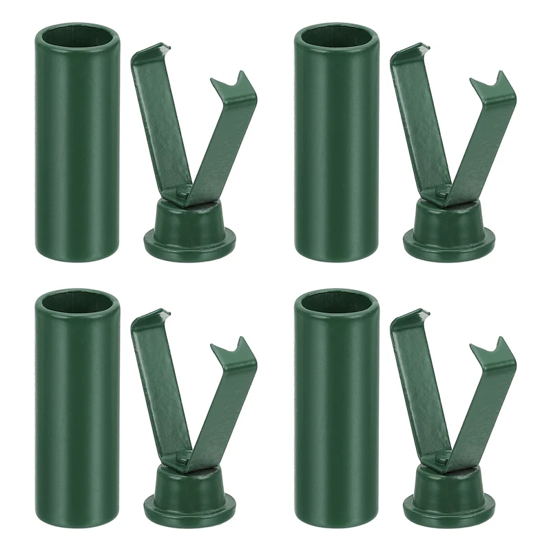 0.8 Inch Aglets for Shoelaces, 4 Pcs Metal Aglets Replacement Tips, Dark Green