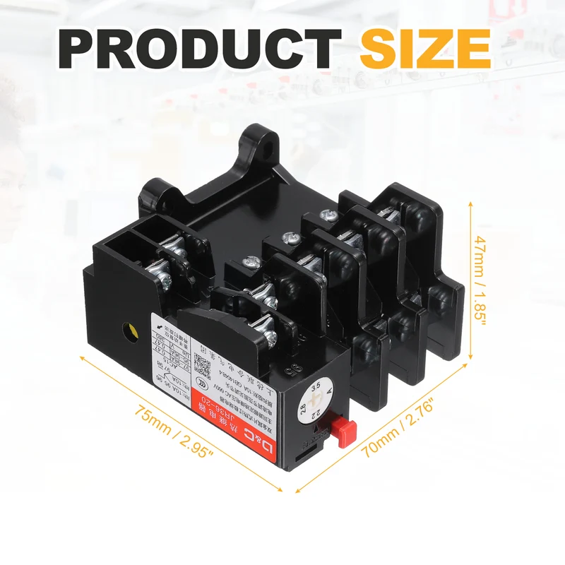 JR36-20 1NO 1NC AC220V/380V 2.2-3.5A Range Electric Thermal Overload Relay