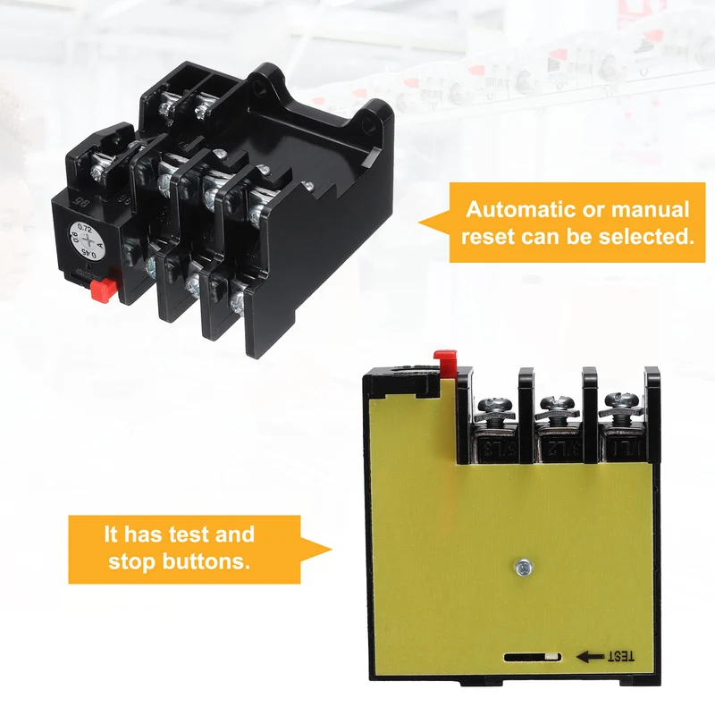 JR36-20 1NO 1NC AC220V/380V 0.45-0.72A Range Electric Thermal Overload Relay