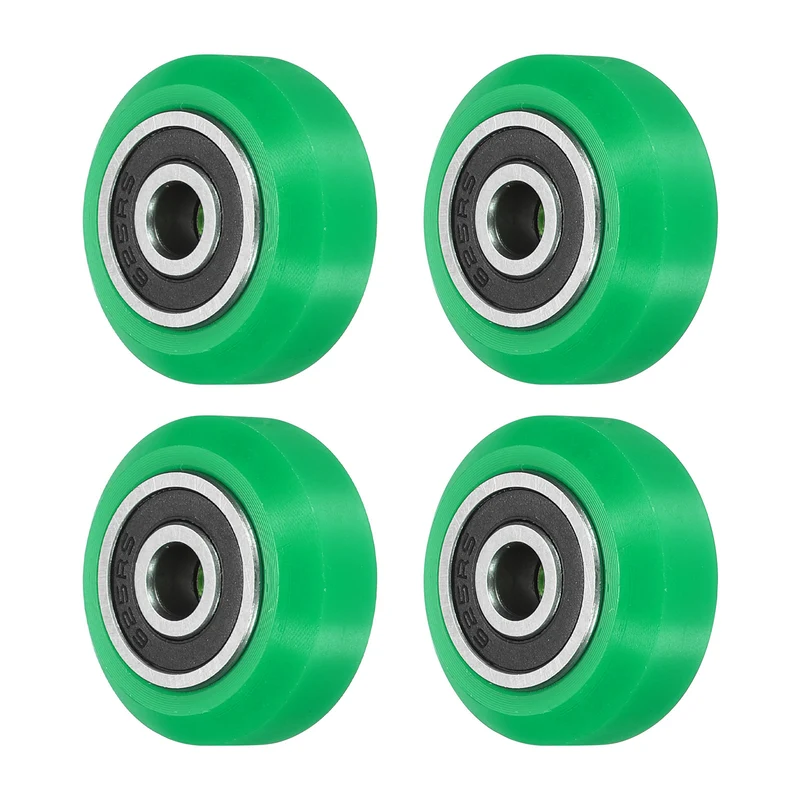 4Pcs 3D Printer Wheel with 625RS Linear Bearing for 3D Printer, Green
