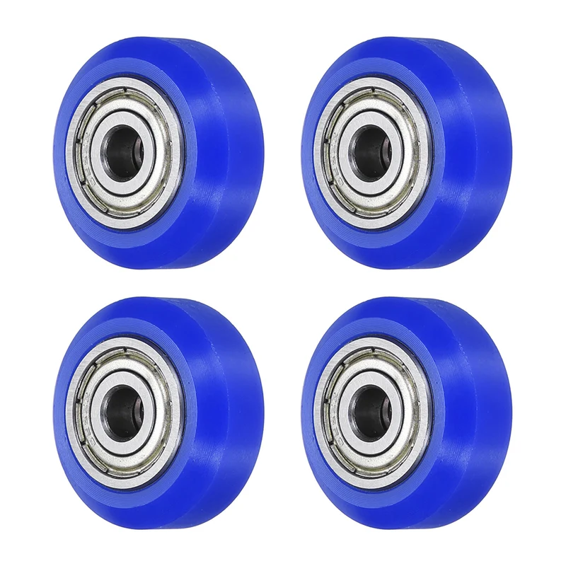 4Pcs 3D Printer Wheel with 625ZZ Linear Bearing for 3D Printer, Blue
