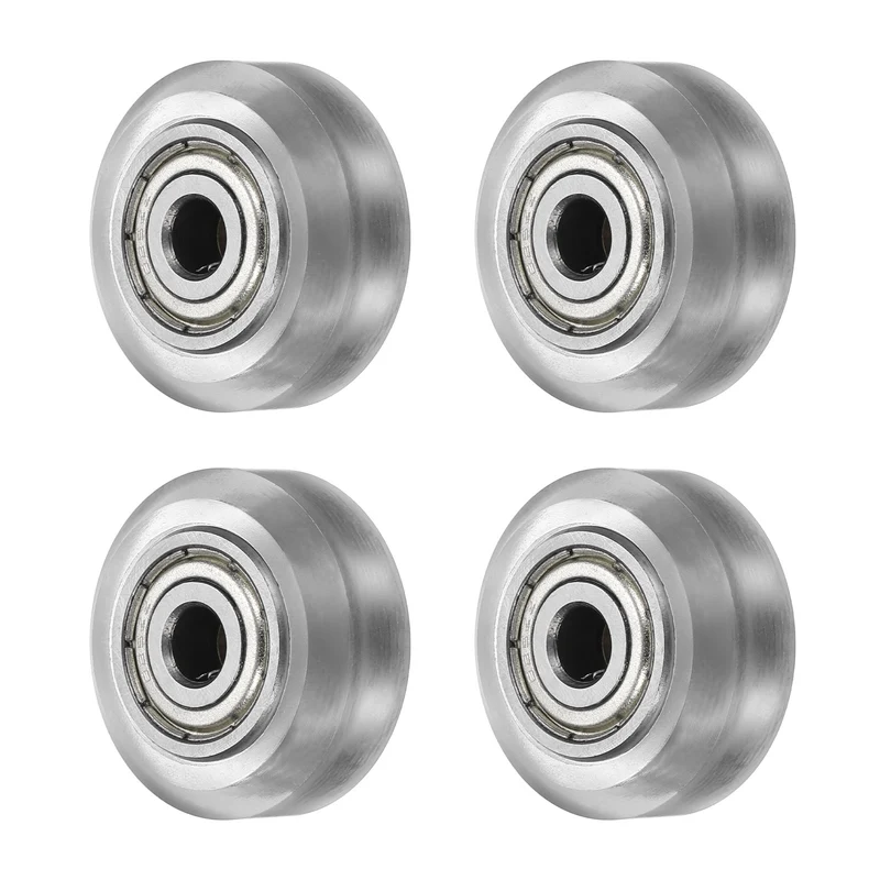 4Pcs 3D Printer Wheel with 625ZZ Linear Bearing for 3D Printer, Transparent