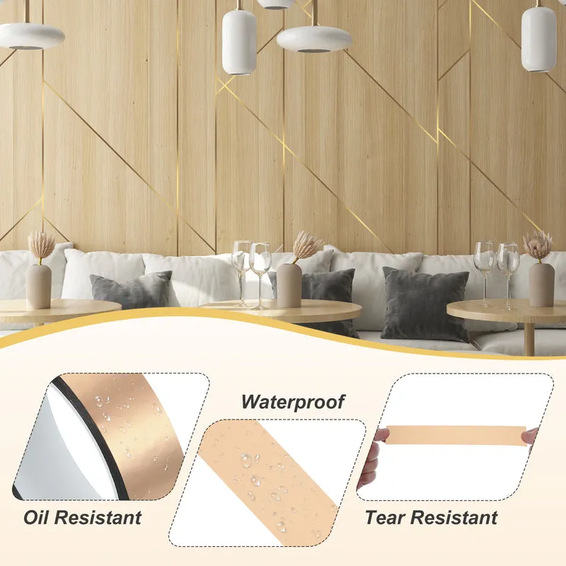 3 Pcs Metalized Polyester Film Tape 13/16 in x 55 Yard Champagne Gold