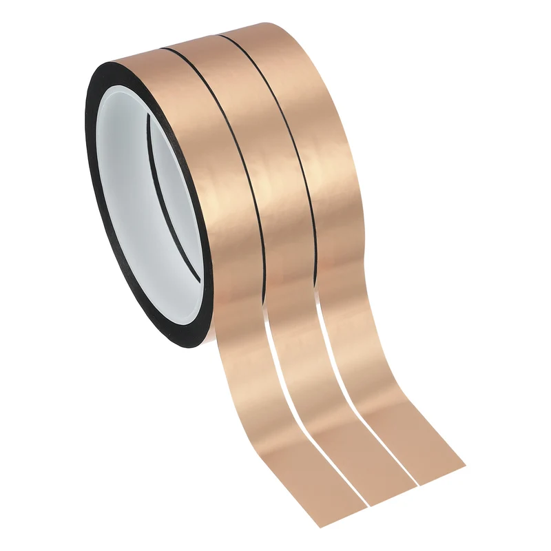 3 Pcs Metalized Polyester Film Tape 11/16 in x 55 Yard Champagne Gold