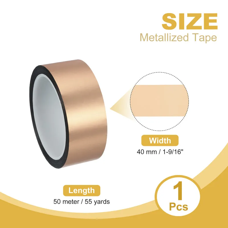 Metalized Polyester Film Tape 1-9/16 in x 55 Yard Champagne Gold