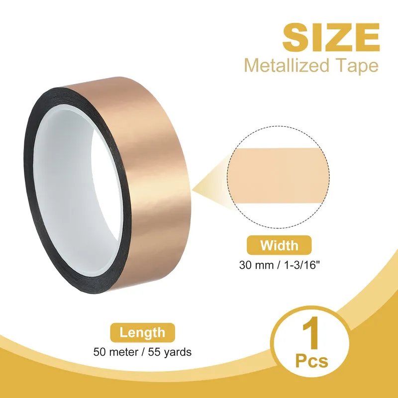Metalized Polyester Film Tape 1-3/16 in x 55 Yard Champagne Gold