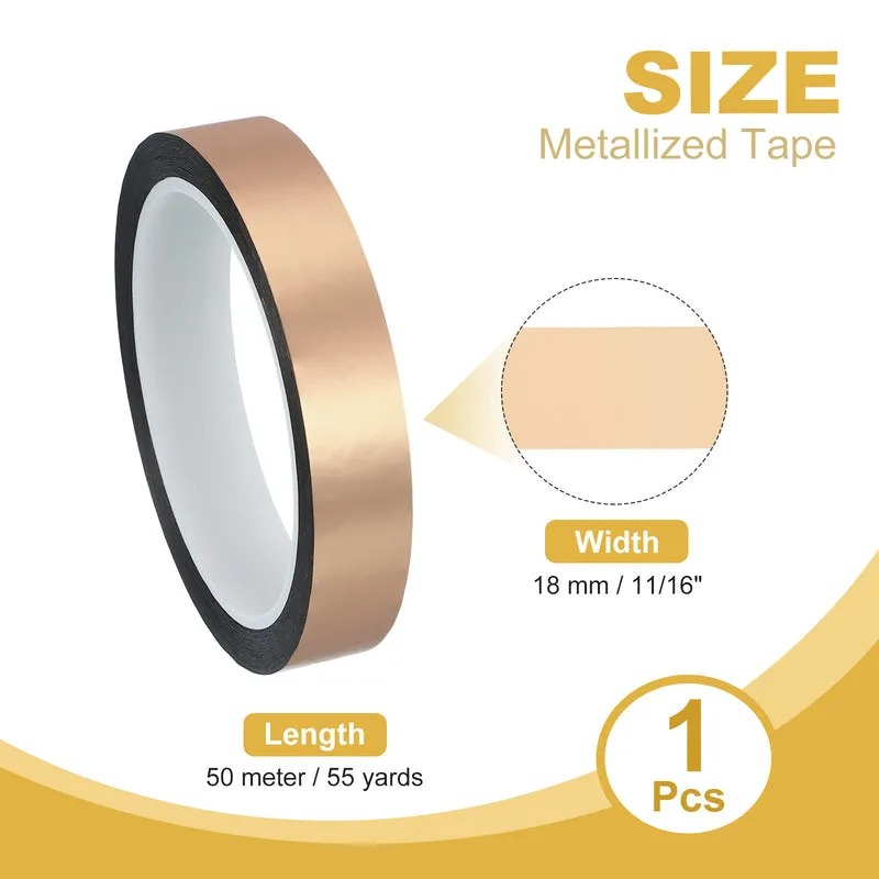 Metalized Polyester Film Tape 11/16 in x 55 Yard Champagne Gold