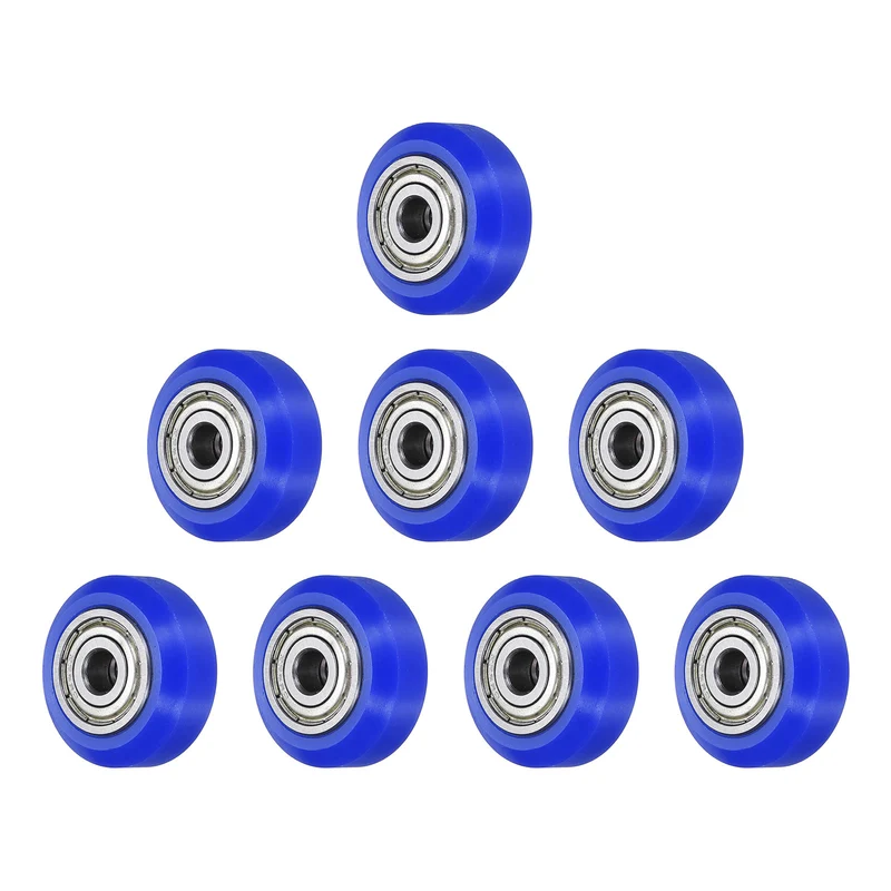 8Pcs 3D Printer Wheel with 625ZZ Linear Bearing for 3D Printer, Blue