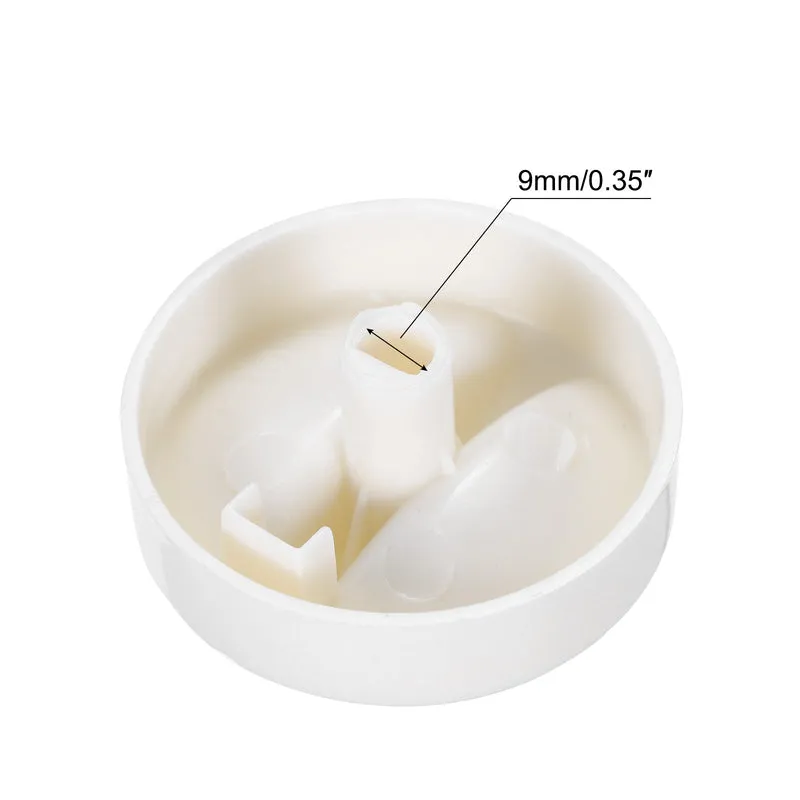 Microwave Time Control Knob Universal Timer Plastic Rotate Switch 6MM White 2PCS