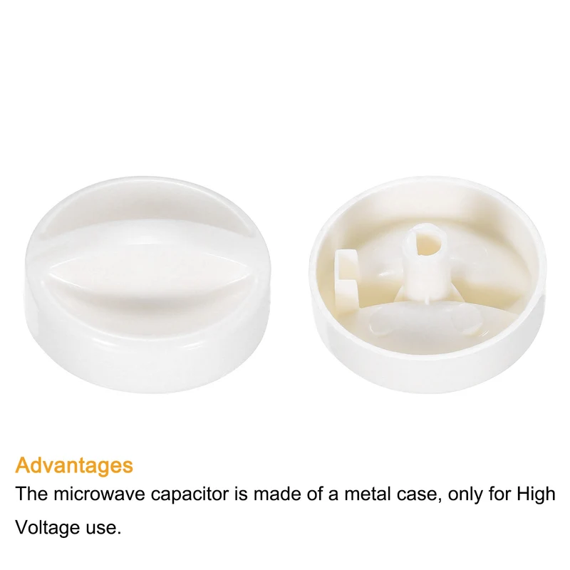 Microwave Time Control Knob Universal Timer Plastic Rotate Switch 6MM White 2PCS