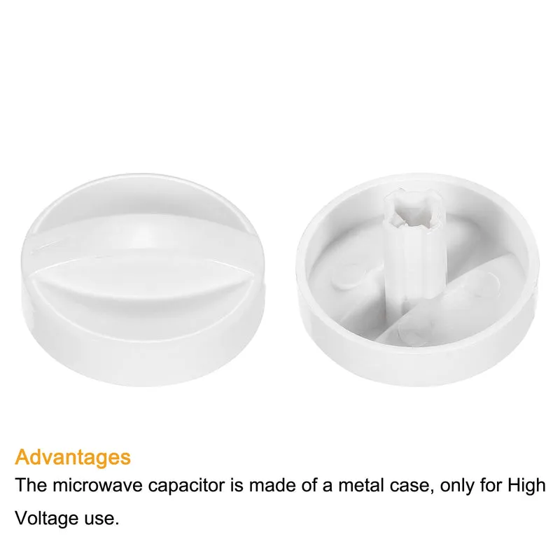 Microwave Time Control Knob Universal Timer Plastic Rotate Switch 7MM White 4PCS