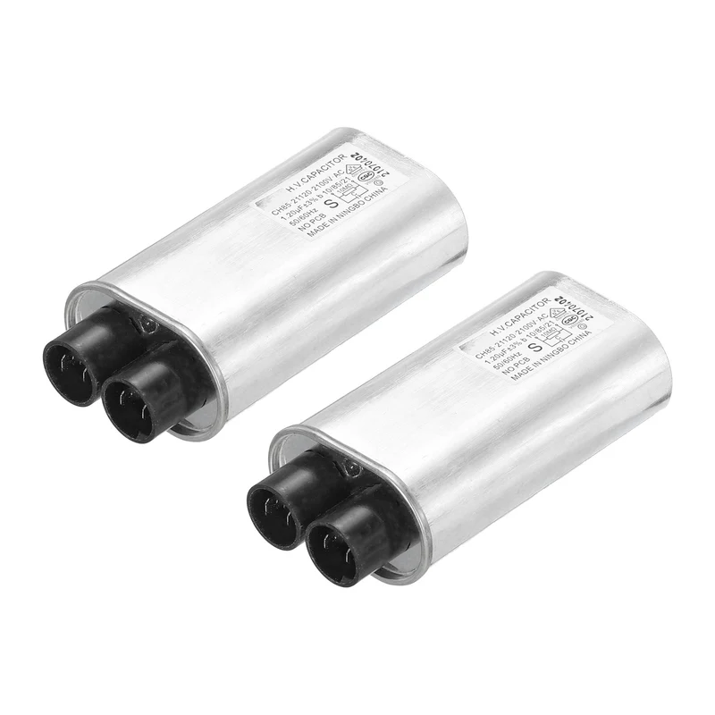 Microwave Capacitor Replacement High Voltage Oven Capacitor 2100VAC 1.20uf 2Pcs