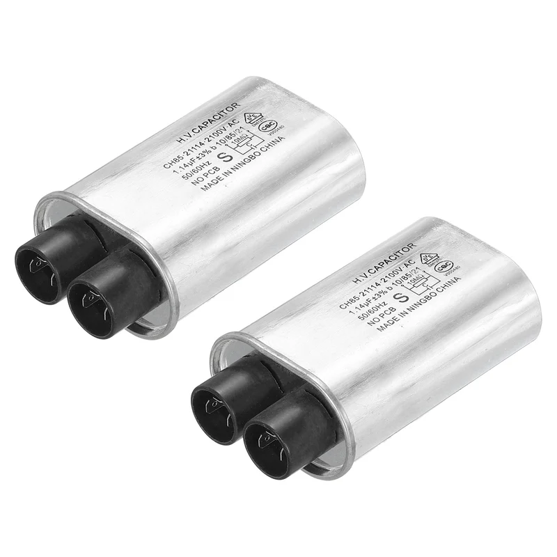 Microwave Capacitor Replacement High Voltage Oven Capacitor 2100VAC 1.14uf 2Pcs