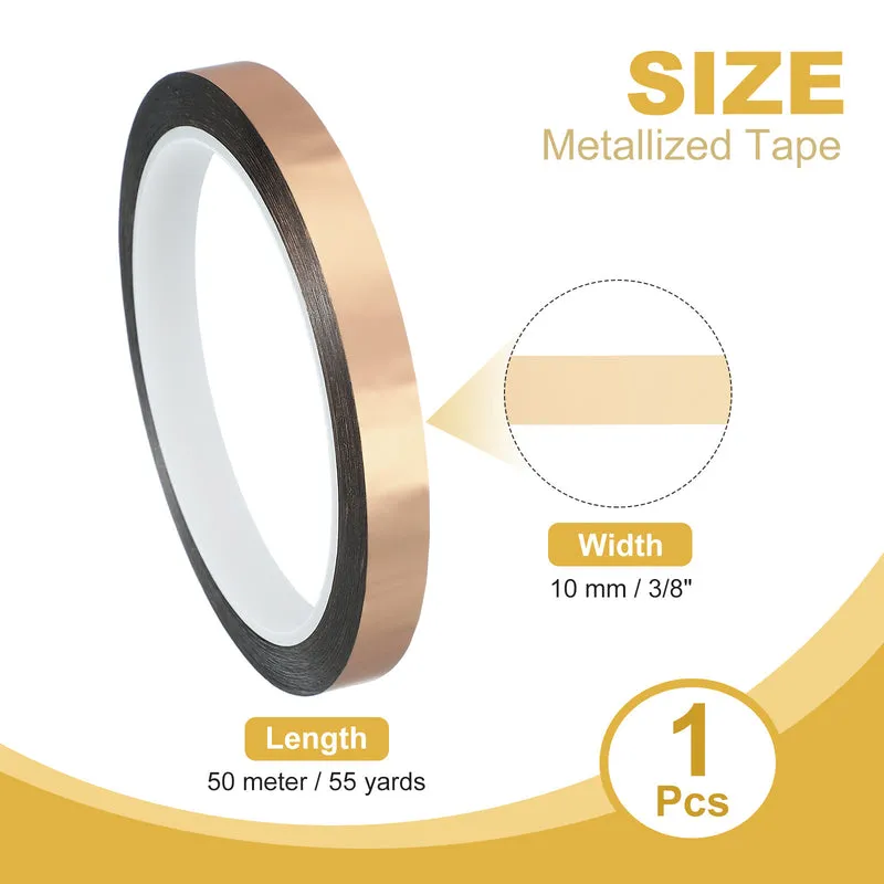 Metalized Polyester Film Tape 3/8 in x 55 Yard Champagne Gold