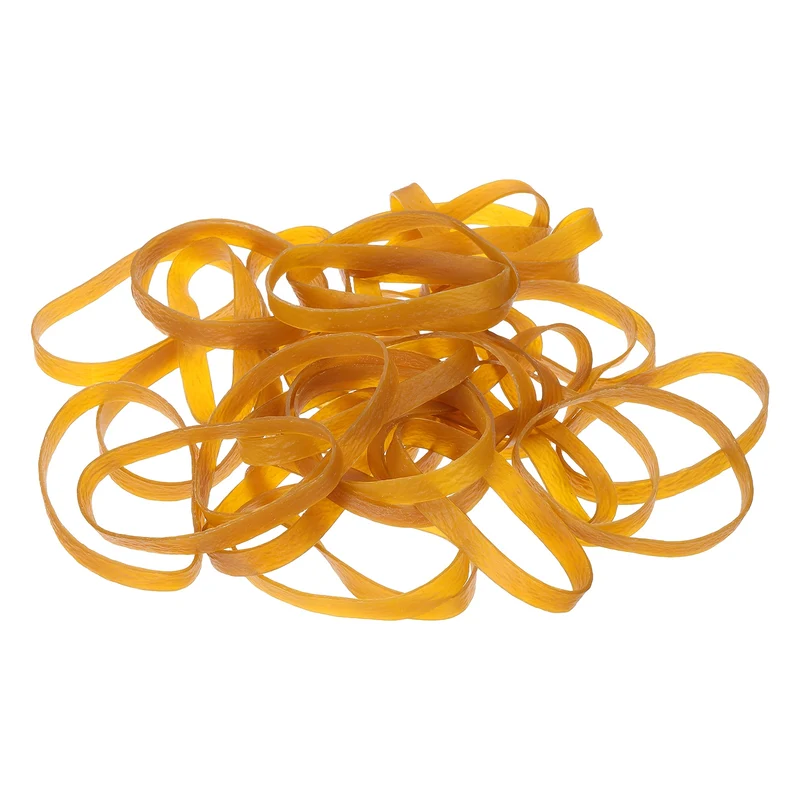 120Pcs Rubber Bands, 4.92x0.39 Inch Elastic Bands for Office Supplies, Yellow