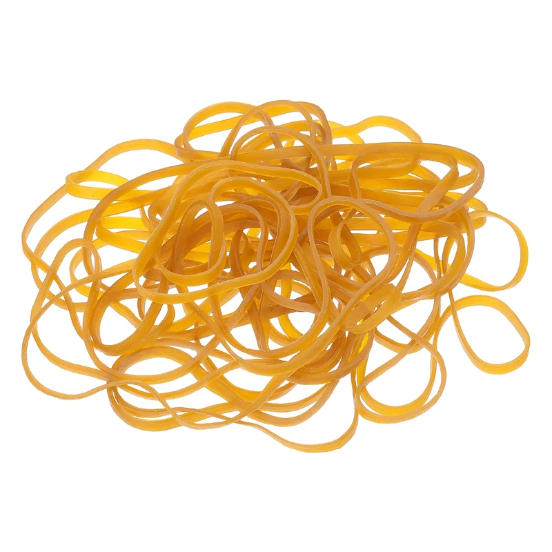 180Pcs Rubber Bands, 7.87x0.18 Inch Elastic Bands for Office Supplies, Yellow