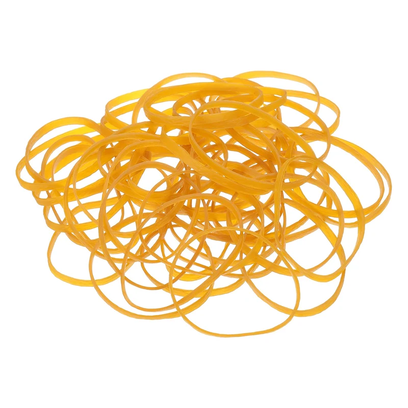 400Pcs Rubber Bands, 3.94x0.16 Inch Elastic Bands for Office Supplies, Yellow