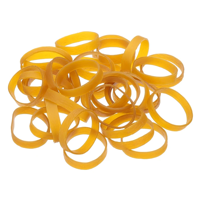 310Pcs Rubber Bands, 2.56x0.35 Inch Elastic Bands for Office Supplies, Yellow