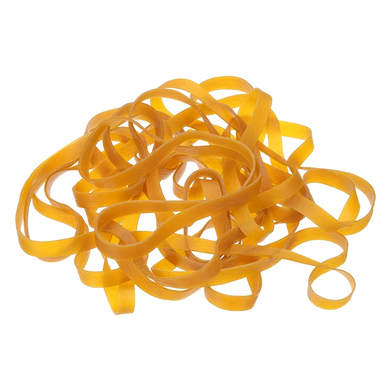 45Pcs Rubber Bands, 11.81x0.39 Inch Elastic Bands for Office Supplies, Yellow