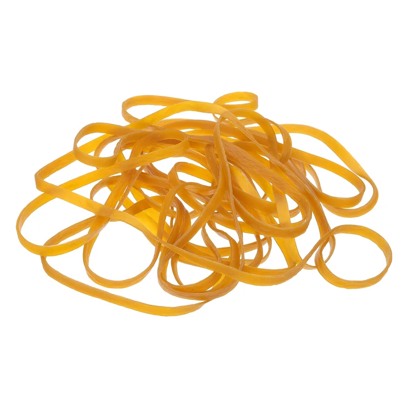 78Pcs Rubber Bands, 11.81x0.24 Inch Elastic Bands for Office Supplies, Yellow
