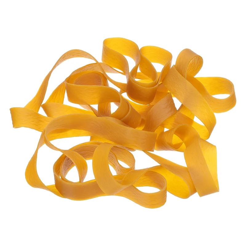 28Pcs Rubber Bands, 9.84x0.79 Inch Elastic Bands for Office Supplies, Yellow