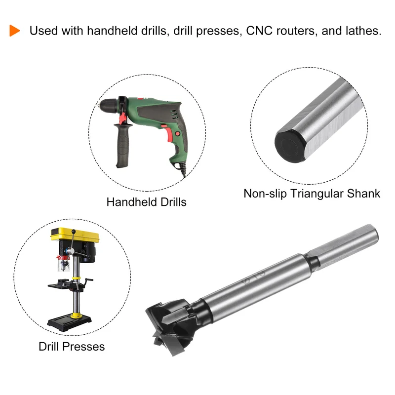 Forstner Drill Bit 19mm (3/4") K30/C1 Carbide Wood Hinge Hole Opener