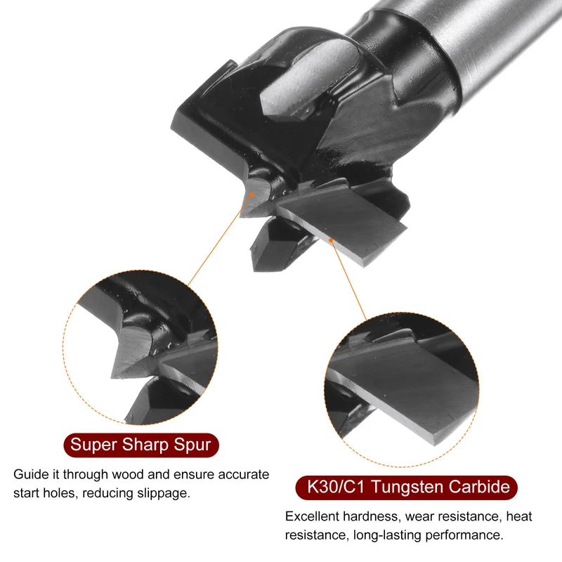 Forstner Drill Bit 18mm 23/32" K30/C1 Carbide Wood Hinge Hole Opener