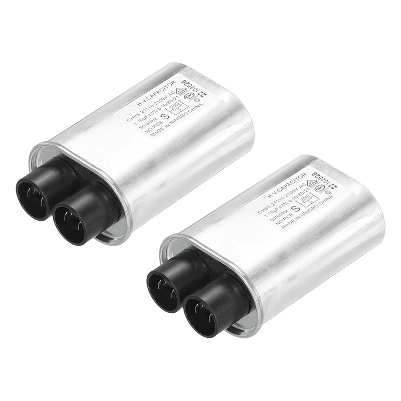 Microwave Capacitor Replacement High Voltage Oven Capacitor 2100VAC 1.10uf 2Pcs