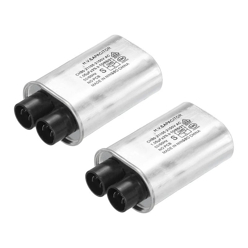 Microwave Capacitor Replacement High Voltage Oven Capacitor 2100VAC 1.05uf 2Pcs