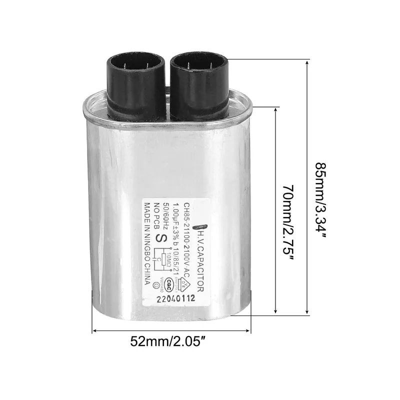Microwave Capacitor Replacement High Voltage Oven Capacitor 2100VAC 1.00uf