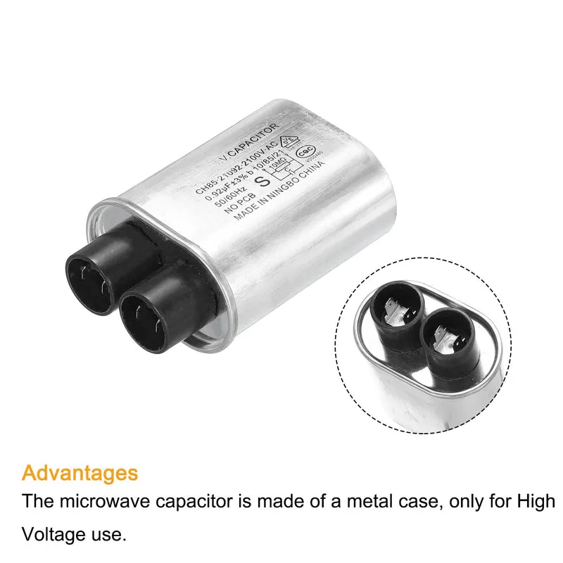 Microwave Capacitor Replacement High Voltage Oven Capacitor 2100VAC 0.92uf