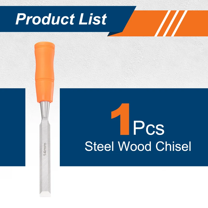 Wood Chisel 9/16" Beveled Edge Blade Wood Working Flat Chisel with Handle