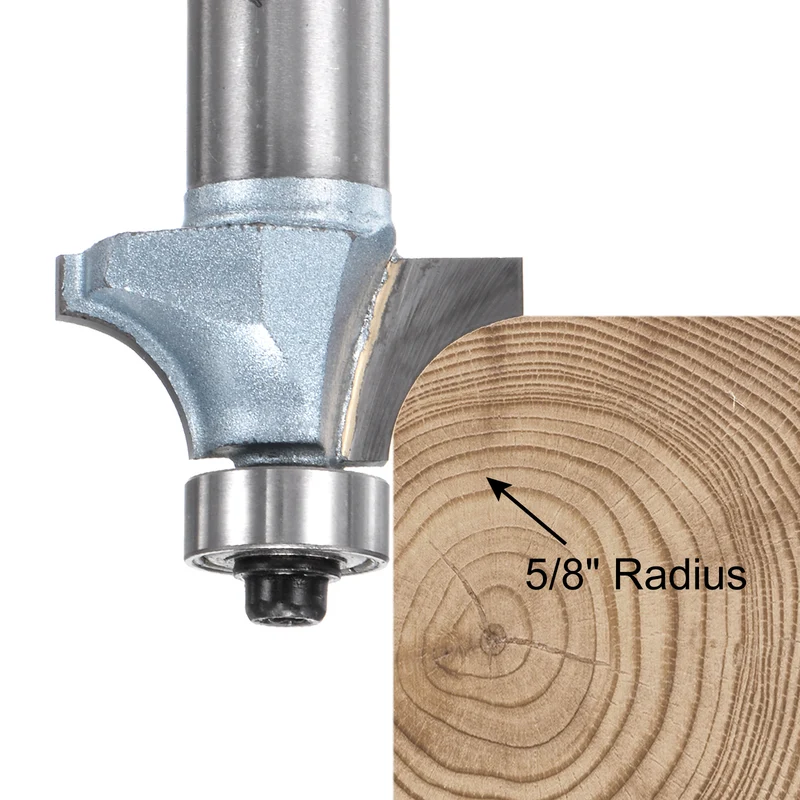 Roundover Router Bit 1/2 Shank 5/16" Radius Tungsten Steel Tip Light Blue