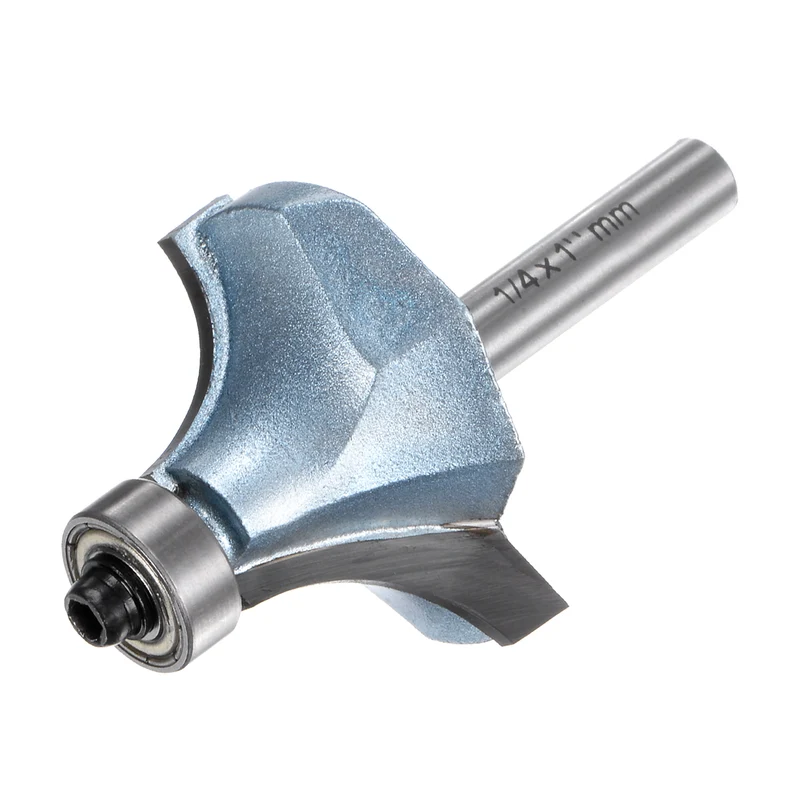 Roundover Router Bit 1/4 Shank 1/2" Radius Tungsten Steel Tip Light Blue