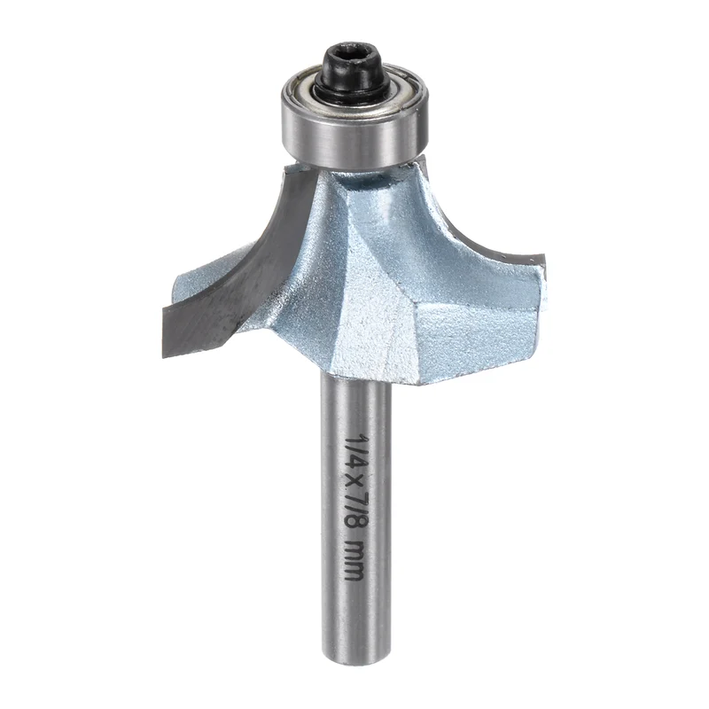Roundover Router Bit 1/4 Shank 7/16" Radius Tungsten Steel Tip Light Blue