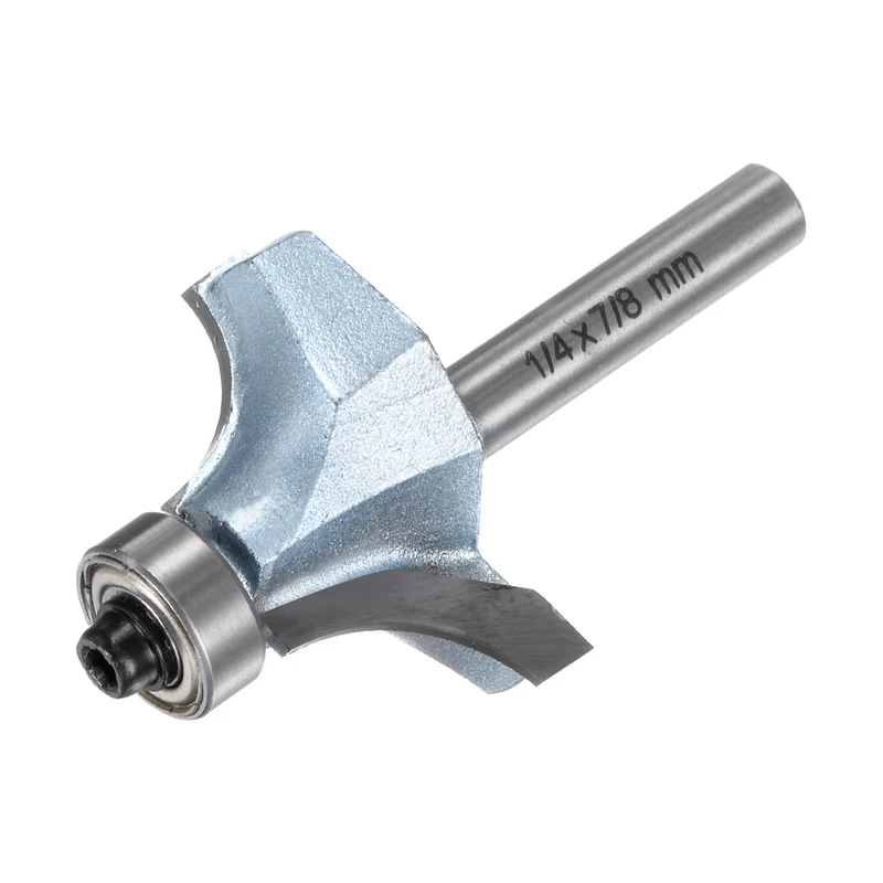 Roundover Router Bit 1/4 Shank 7/16" Radius Tungsten Steel Tip Light Blue