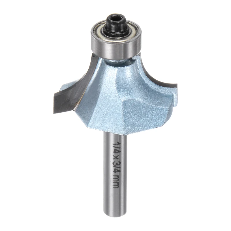 Roundover Router Bit 1/4 Shank 3/8" Radius Tungsten Steel Tip Light Blue