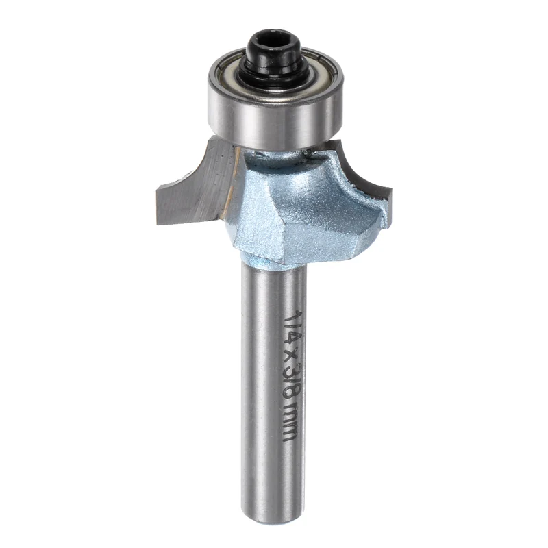 Roundover Router Bit 1/4 Shank 3/16" Radius Tungsten Steel Tip Light Blue