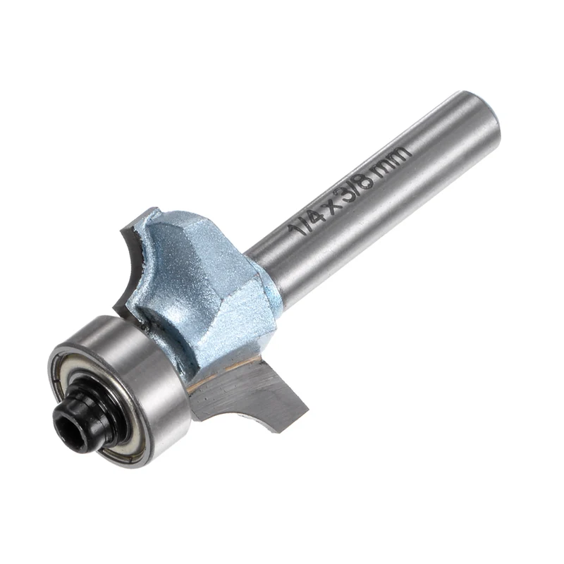 Roundover Router Bit 1/4 Shank 3/16" Radius Tungsten Steel Tip Light Blue