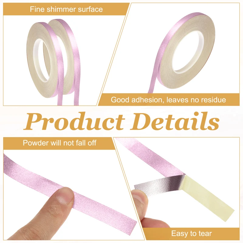 1 Rolls 0.4 Inch x 55 Yards Glitters Washi Tape Pink)